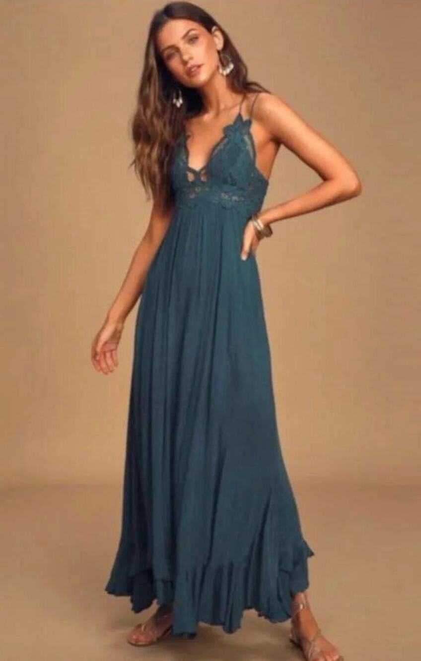 Free people Adela long dress 128$